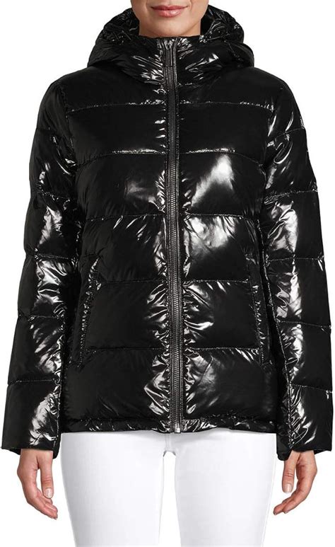 michael kors quilted suede jacket|Michael Kors winter puffer jacket.